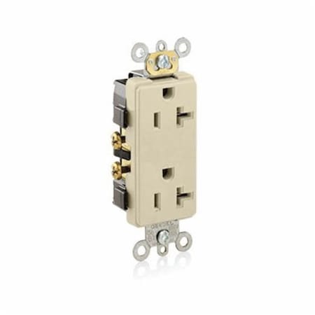 20A Receptacle, Deco, 5-20R, 125V, Ivory